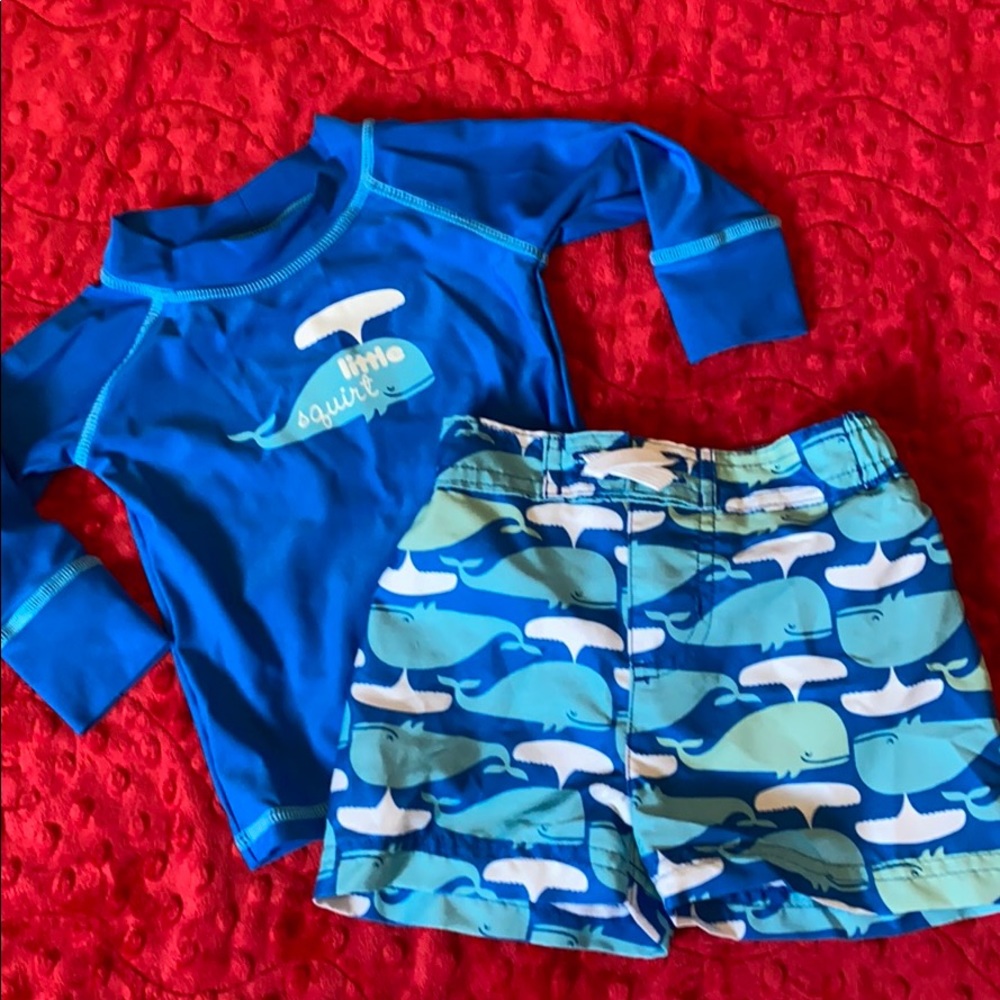 Infant Swim Trunks & Rash Guard